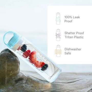 Fruit Infuser Water Bottle - BPA Free & Reusable