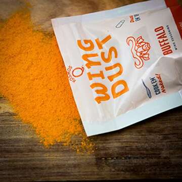 Kosmos Q BBQ Buffalo Wing Dust - 5 Oz Bag for Wings, Popcorn & More - Dry BBQ Wings Rub with Signature Buffalo Heat & Smoky BBQ Spices (BBQ Buffalo)