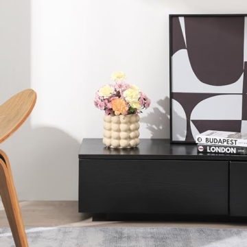 YANWE1 Bubble Vase - Stylish Beige Ceramic Decorative Piece