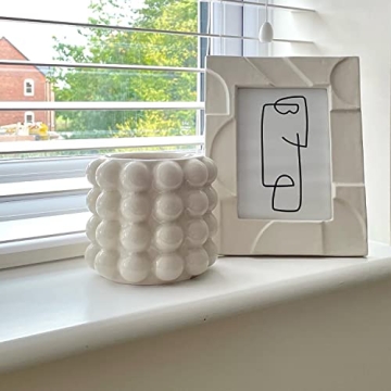 YANWE1 Bubble Vase - Stylish Beige Ceramic Decorative Piece