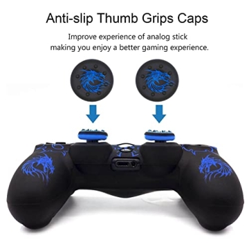 PS4 Controller Silicone Cover with Anti-Slip Grip Dragon Design