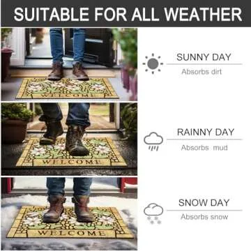Durable CHICHIC Door Mat 24 x 36 Inch Outdoor Entry Mat