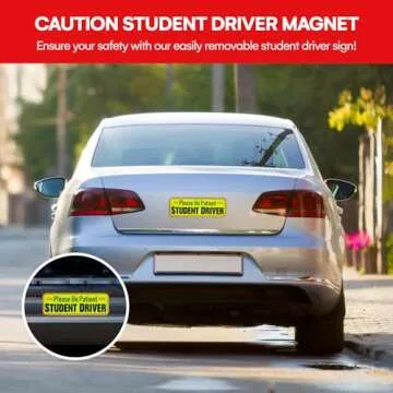 Signs Authority 3 Pcs Student Driver Car Magnet Reflective |10" New Driver Magnet for Car - Student ...