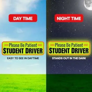 Signs Authority 3 Pcs Student Driver Car Magnet Reflective |10" New Driver Magnet for Car - Student Driver Magnet for Car - Student Driver Sticker | Magnetic Student Driver Signs for Car (Set of 3)