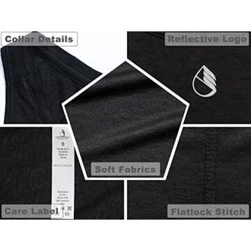 icyzone Open Back Yoga Tops for Women - Activewear Workout Clothes Exercise Fitness Tank Tops Gym Shirts(M, Black)