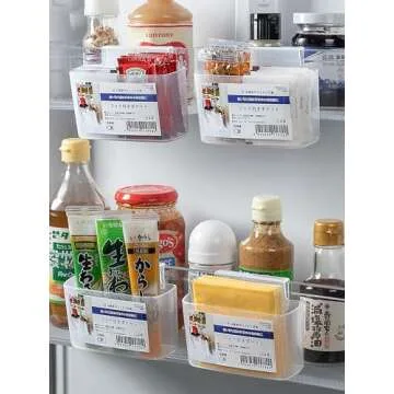 WonLiq 2 Pack-Cheese Slice Holder for Fridge, Refrigerator Side Door Hanging Storage Container Box, Cooking Tools for Kitchen, Storing Seasoning Bags