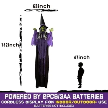 Sound Activated Animated Witch for Halloween Decor