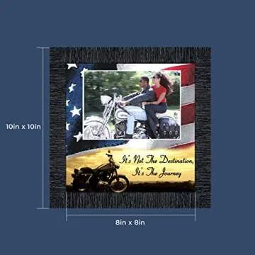 Unique Motorcycle Wall Décor - American Flag Sunset Scene