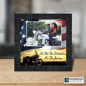 Unique Motorcycle Wall Décor - American Flag Sunset Scene