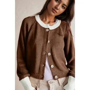 Stylish Women's Cropped Cardigan Sweater for Fall Fashion