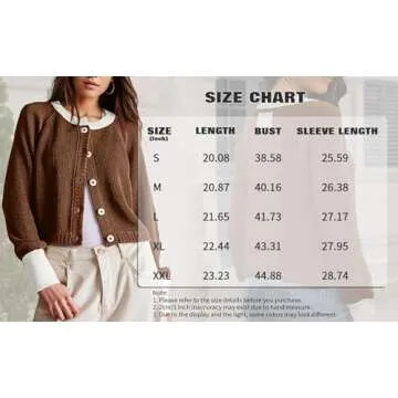 Stylish Women's Cropped Cardigan Sweater for Fall Fashion