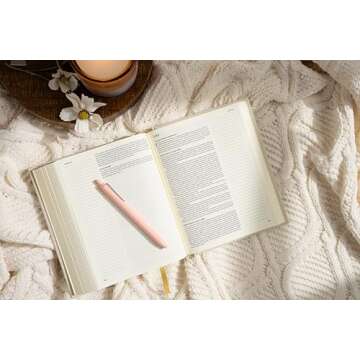 CSB Notetaking Bible, Floral Cloth Over Board, Black Letter, Wide Margins, Journaling Space, Single-Column, Reading Plan, Easy-to-Read Bible Serif Type