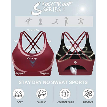 RUNNING GIRL Stylish Padded Sports Bras for Women