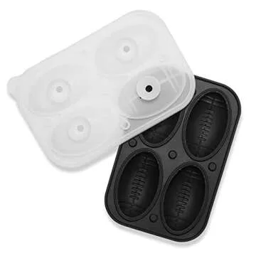 Fun Football Ice Cube Mold for Drinks and Parties