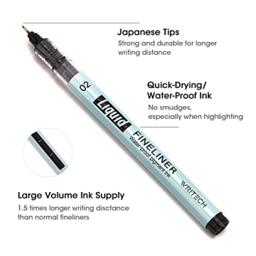 WRITECH Liquid Fineliner Pens Pack - Precision and Versatility