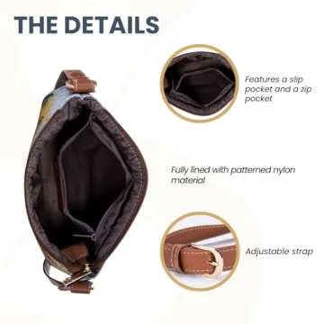 Signare Tapestry Crossbody Bag Shoulder Purse for Women In Vincent Van Gogh Sunflower Design (XB02-ART-VG-SUNF)