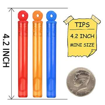 32-Piece 8 Colors Mini Bubble Wands Assortment Party Favors Toys for Kids Child, Christmas Celebrati...