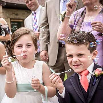 32-Piece 8 Colors Mini Bubble Wands Assortment Party Favors Toys for Kids Child, Christmas Celebration,Thanksgiving New Year, Themed Birthday,Wedding, Bath Time,Summer Outdoor Gifts for Girls Boys