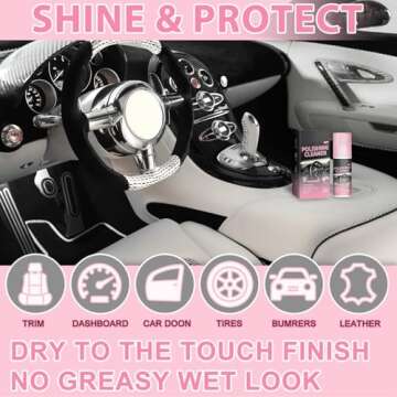 Timeno 2025 New Polishing Cleaner Car Interior, Interior All Purpose Car Cleaner for Rubber, Leather...