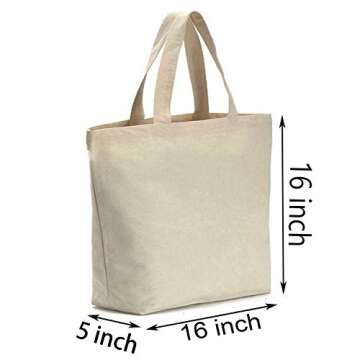 Axe Sickle 3 PCS Canvas Tote Bag Bottom Gusset 16 X 16 X 5 inch Heavy 12oz Tote Shopping Bag, Washable Grocery Tote Bag, Craft Canvas Bag, White.