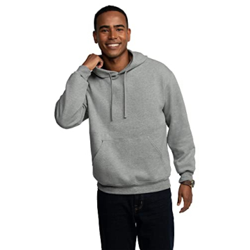 Fruit of the Loom Eversoft Fleece Hoodies, Moisture Wicking & Breathable, Hooded Sweatshirt, Grey He...