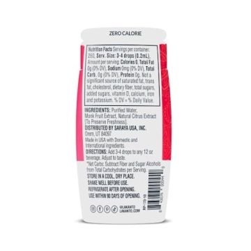 Lakanto Liquid Monk Fruit Extract Drops for Sweet Beverages