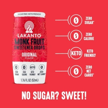 Lakanto Liquid Monk Fruit Extract Drops for Sweet Beverages