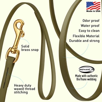 Viper K9 Biothane Working Dog Leash - Waterproof Lead for Tracking Training