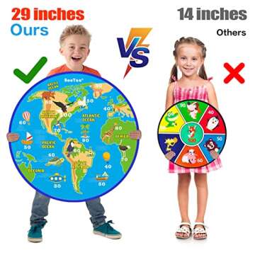 29" Large Dart Board for Kids, BooTaa Kids Dart Board with 12 Sticky Balls, Boys Toys, Indoor/Sport Outdoor Fun Party Play Game Toys, Birthday Gifts for 3 4 5 6 7 8 9 10 11 12 Year Old Boys Girls