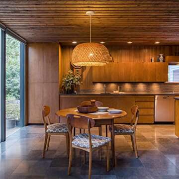 Ai HaoLe Bamboo Pendant Light - Handmade Natural Rattan Chandelier for Kitchens