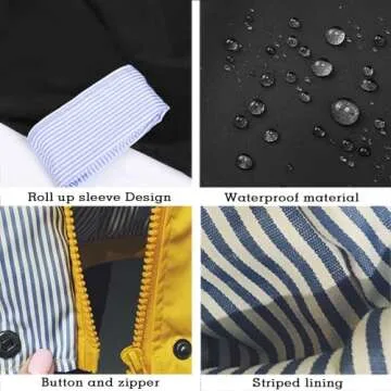 Arthas Women's Lightweight Rain Jacket Waterproof Breathable Raincoat with Hood Active Outdoor Hooded Windbreaker Trench Coats