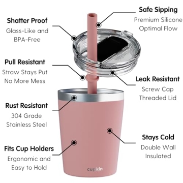CUPKIN Insulated Sippy Cups - Eco-Friendly Toddler Drinkware