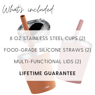 CUPKIN Insulated Sippy Cups - Eco-Friendly Toddler Drinkware