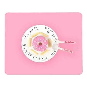 Pink Heat Resistant Nonslip Table Mat for Crafting and Cooking