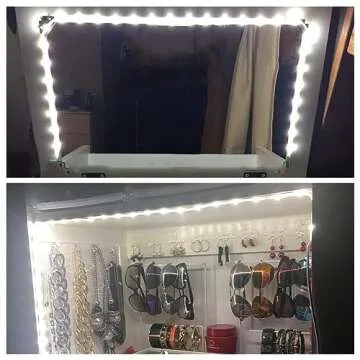 Amagle LED Dual Mode Motion Strip Lights with Auto On Off Sensor Closet Light for Indoor Bedroom,Kitchen,Wardrobe,Stair,Mirror,Counter,Basement,Trunk 4000K Nature White Under Cabinet Lighting (3.2FT)