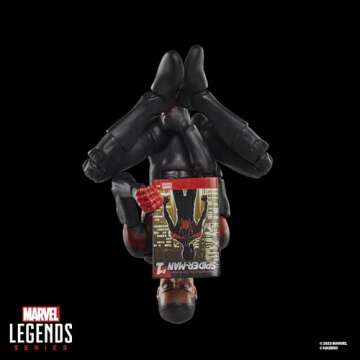 Marvel Legends Series Ultimate Miles Morales, Spider-Man Comics-Inspired Collectible 6-Inch Scale Action Figure with Character-Sized Comic Accessory