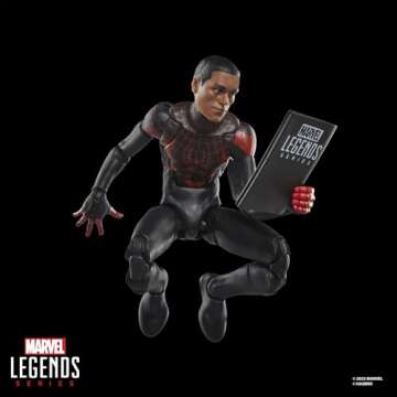 Marvel Legends Series Ultimate Miles Morales, Spider-Man Comics-Inspired Collectible 6-Inch Scale Action Figure with Character-Sized Comic Accessory