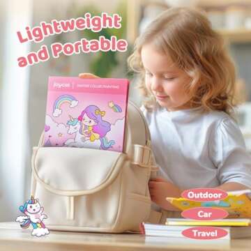 Paint with Water Coloring Books for Toddlers, Watercolor Painting Sets for Kids Ages 2-4, 4-8, Unicorn Arts and Crafts Birthday Presents for Boys Girls (Pink)