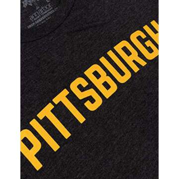 Ann Arbor T-shirt Co. Pittsburgh | Classic Retro Style Pennsylvania PA City Pride Men's or Women's Tee - Black, Small