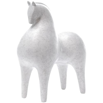 Pointnio Horse Statue Home Decor,Modern Living Room Shelf Decor, Horse Sculptures for Office Tabletop Bookshelf Decorative Objects(White-Big)