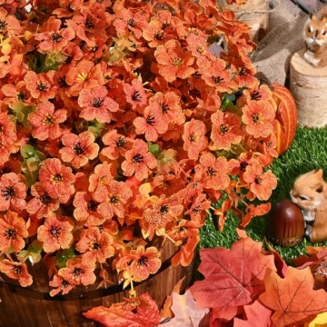 Elyum Faux Mums - 9 Bundles of UV Protected Fall Decor