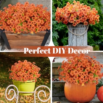 Elyum Faux Mums - 9 Bundles of UV Protected Fall Decor