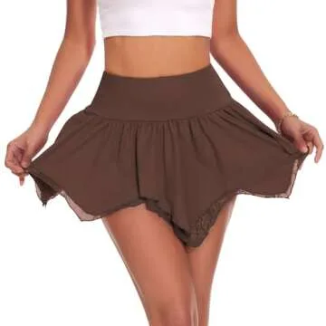 Ahtyeo Women's Lace Mini Skirt - Sexy Low Waist Design