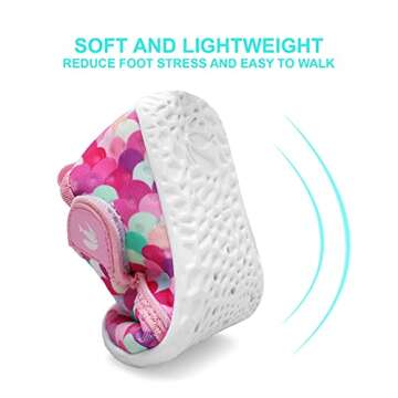 FEETCITY Kids Water Shoes Swim Shoes Aqua Socks Non-Slip Quick Dry Barefoot Sports Shoes Outdoor for Boys Girls Toddler 9