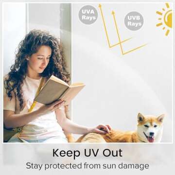 rabbitgoo Privacy Window Film for Home and Bathroom