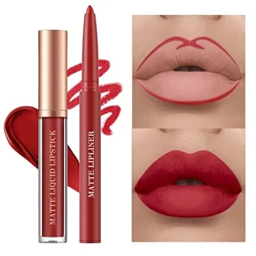 BestLand 12Pcs Matte Liquid Lipstick + Liner Set