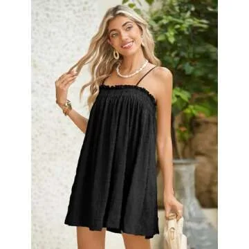 Chic Women's Summer Mini Dress with Spaghetti Strap