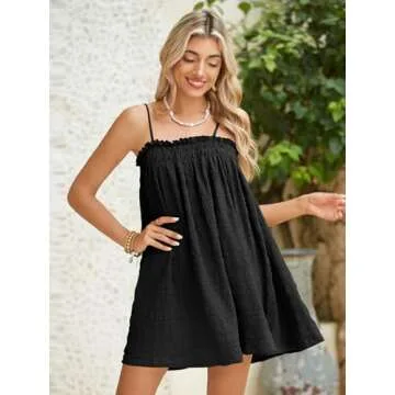 Chic Women's Summer Mini Dress with Spaghetti Strap