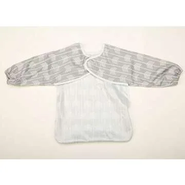 Sigzagor Baby Bib Sleeved Shirt With Pocket 1-3 years old Toddler Painting Drawing (Arrow)