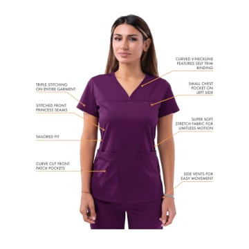 Adar Women's Pro Movement Scrub Set - Stylish Comfort for Nurses
